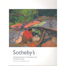 Аукционник Sotheby's impressionist and modern art evening sale. Импрессионизм и современное искусство. 7 ноября 2007.