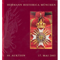 44. Auktion - 17. Mai 2003 - Orden & Ehrenzeichen - Hermann Historica Munchen. Hаграды стран мира, в том числе, России